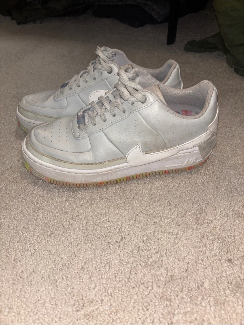 Nike Men's Sneakers in Light Gray and White